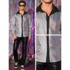 Lars Amadeus Men's Long Sleeves Button Down Nightclub Shiny Party Shirts - 4 of 4