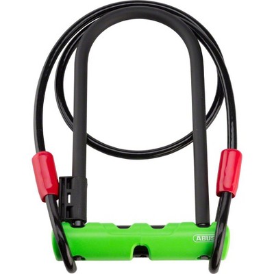 Abus Ultra 410 U-Lock 3.9 x 9" Black/Green with Cobra Cable