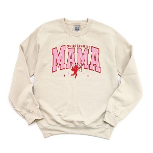 Simply Sage Market Women's Graphic Sweatshirt Cupid's Favorite Mama - 1 of 3