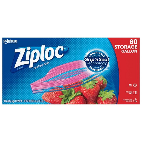 Ziploc Grip N Seal Super Mega Pack Storage Gallon - 80ct : Target