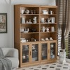 PexFix 49"x31"x16" Wood Accent Cabinet with Adjustable Shelf Storage Cabinet without Door,Natural - 2 of 4