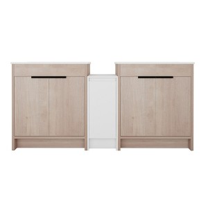 BENCMATE Bathroom Vanities 72 Inch Freestanding Vanity with Ceramic Sink and Soft Closing Door for Bathroom, Beige, 71.8"*18.31"*34.25" - 1 of 4