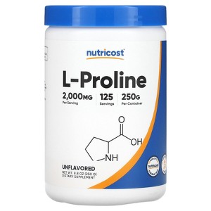 Nutricost L-Proline, Unflavored, 8.8 oz (250 g) - 1 of 2