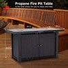 44 Inch Propane Outdoor Fire Pit Table, 50000BTU , Slate Tabletop with Hidden Ignition, Glass Stones & Rain Cover for Garden Patio Outdoor Use - 2 of 4