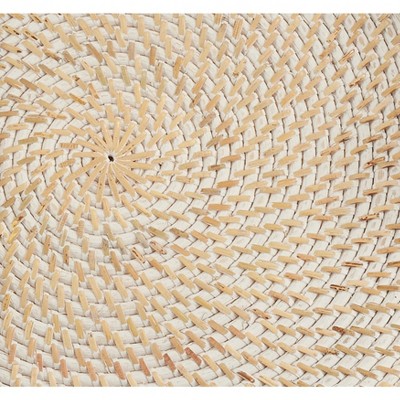 Natural Woven Rattan Round Placemats, Set of 4