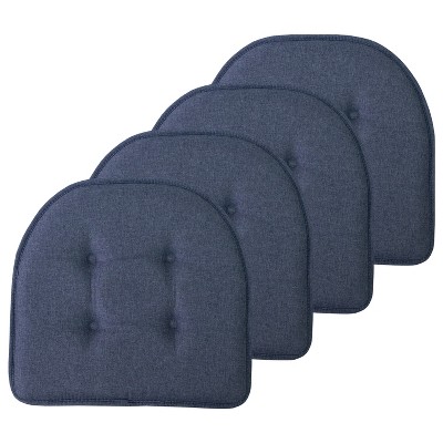 Sweet Home Collection Solid Color U Shaped Memory Foam 17 X 16 Chair  Cushions, Purple, 4 Pack : Target