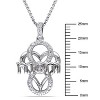 EVERLY JEWELRY | Sterling Silver Diamond Infinity Heart "Mom" Pendant with Chain - 3 of 4