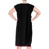 HAPPY BAY Women's Summer Vacation Beachwear Bathing Suit Beach Dress Cover Ups Swimwear Hawaiian Bathing Suit X-Large-XX-Large Black Solid - 2 of 4