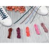 INSPIRE CHIC Two-Color Twill Dot Striped Round Shoelaces for Martin Boots 2 Pairs - 4 of 4
