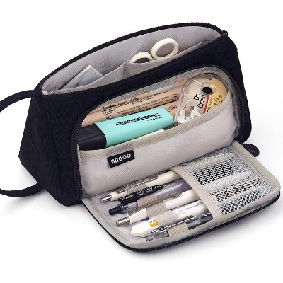 Paaaawaters Big Capacity Pencil Case Pouch Pen Case Simple Stationery Bag School College Office Organizer for Teens Girls Adults Student