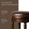 Maven Lane Pullman Backess Kitchen Stool with Vegan Leather Upholstery - 4 of 4