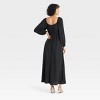 Women's Long Sleeve Crepe Maxi A-Line Dress - A New Day™ - image 2 of 3