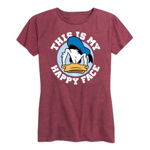 Women's - Disney - This Is My Happy Face Short Sleeve Graphic T-Shirt - 1 of 4