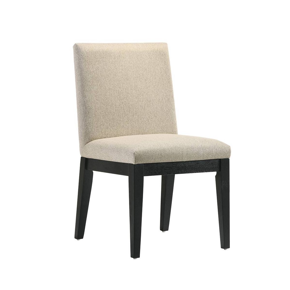 19" Froja Dining Chairs Beige Fabric and Black Finish - Acme Furniture - thumbnail 6
