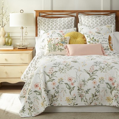 Pippa Floral Quilt Set - Full/queen Quilt And Two Standard Pillow Shams  Pink - Levtex Home : Target