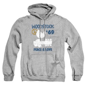 Men's Woodstock Peace And Love Pull-Over Hoodie - 1 of 4