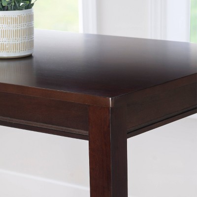 Walnut Brown 42" Wood Bar Height Pub Table