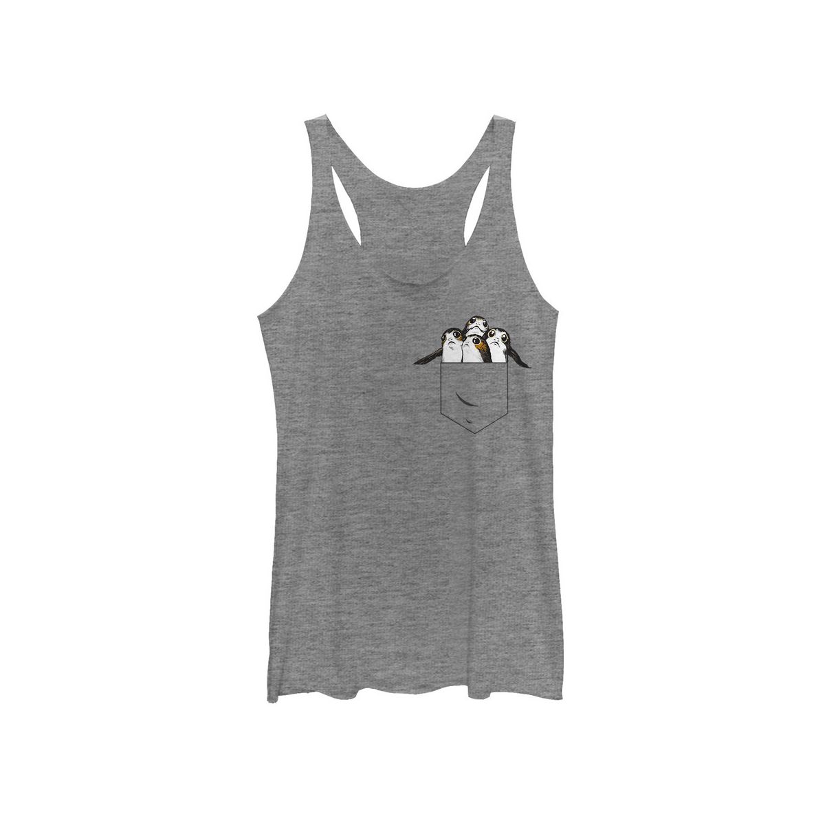 Women's Star Wars The Last Jedi Porgs In My Pocket Racerback Tank Top