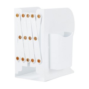 Unique Bargains Adjustable Bookend with Pen Holder Expandable Magazine File Organizer Holder for Office 1 Pcs - 1 of 4