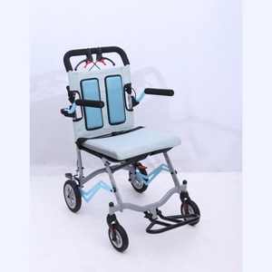 Ultra Lightweight Elderly Transport Wheelchair  Portable Lightweight Folding Transport Chair, with Locking Handbrake, Removable Flip Armrests - 1 of 4