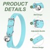 Unique Bargains Dog Collar with Bell Adjustable Buckle PU Leather Dog Collars - 3 of 4