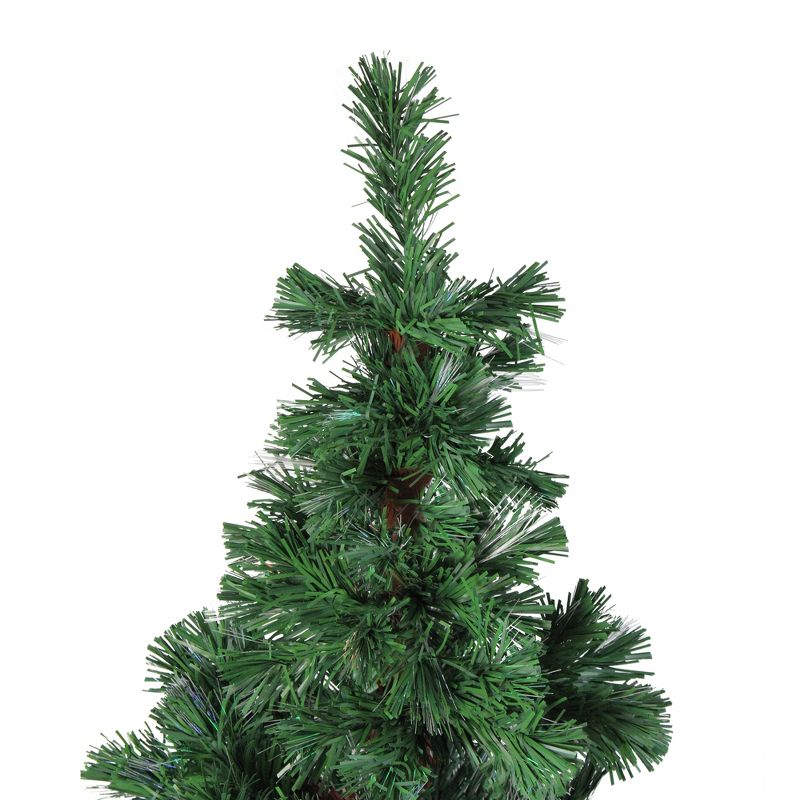Northlight 4'' Prelit Artificial Christmas Tree Fiber Optic Spiral Pine - Multi-Color Lights, 3 of 4