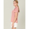 Allegra K Women's Ruffled Retro Short Sleeve Office Polka Dots Blouses - 4 of 4