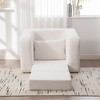 Okak Modern Foldable Single Sofa Chairs with Armrest & Backrest,Chenille Fabric Floor Mattress Couch for Living Room,Apartments - 3 of 4