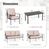 Captiva Designs 6pc Extra Large Metal Outdoor Patio Conversation Set with Pattern-back Chairs and Loveseat - 2 of 4