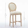 TOAOTBNBO Wood Barstools with Ergonomic Backrest, Kitchen Island Bar Chair Set of 2, Mid-century Bar stool with Comfortable Cushion - 3 of 4