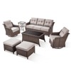 Gymojoy Outdoor Sofa Swivel Chair with Coffee Table Patio Funiture - 2 of 4