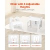 VEVOR Montessori Weaning Table and Chair Set, 3 In 1 Wooden Toddler Table and Chairs with Chalkboard, Adjustable Height Table for Ages 1-5,White - 4 of 4