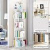 Homhougo Rotating Bookshelf, 360 Display 4 Tier Bookcase Storage Rack, Corner Spinning Book Shelf, Wood Revolving Bookcase Organizer, White - 4 of 4