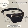Zodaca Plus Size Fanny Pack, Fashion Crossbody Bag with Adjustable Belt Strap, Fits 42-54 In Waist - 4 of 4