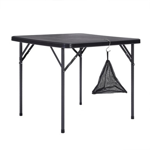 VECELO Folding Table with Hanging Bag, Portable Camping Party Square Table, Indoor Outdoor Utility Foldable Table, Black - image 1 of 4