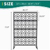 Coucheta Decorative Metal Garden Fence Panels, Black Outdoor Scroll Design Border for Yard, Flower Bed, Patio & Pool, Rust-Proof & Easy Snap-Together - 2 of 4