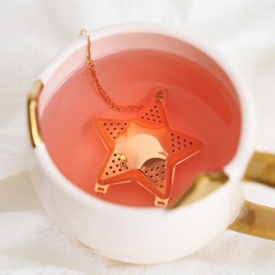 Gold Star Shaped Stainless Steel Tea Infuser