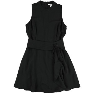 bar III Womens Lace-Up-Waist Fit & Flare Dress - 1 of 2