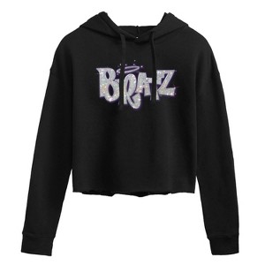 Women's - Bratz - Bling'd Out Logo Cropped Graphic Hoodie - 1 of 3