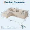 Plush Modular Sectional Sofa with Chaise, 107" L-Shaped Cloud Couch for Living Room, Deep Seating Reversible Design, Easy Assembly - 3 of 4