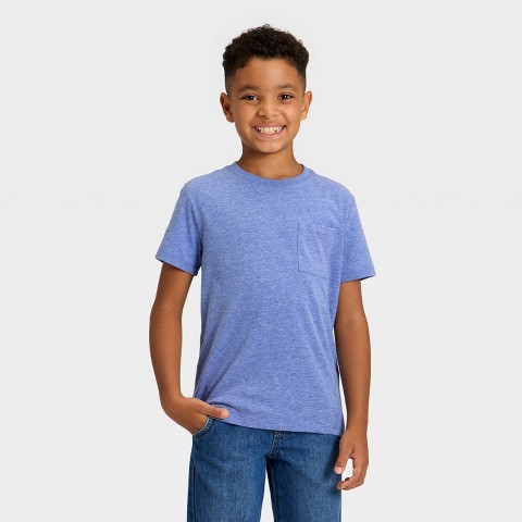 Детские Cat & Jack Boys' Short Sleeve Pocket T-Shirt - Cat & Jack™ Cobalt Blue S