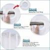 No Hook Shower Curtain with Snap Liner, Hotel Luxury White, 71Wx 74H, Waterproof, Washable - 4 of 4