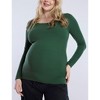 Women's Square Neck Rib Knit Long Sleeve Tee | Motherhood Maternity - 4 of 4