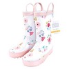 Hudson Baby Infant Girl Rain Boots, Butterfly Floral - 2 of 4