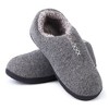 Mens Cozy Slippers Suede Fuzzy Plush Fleece Lined Slippes with Memory Foam On Indoor Outdoor House Shoes - 2 of 4