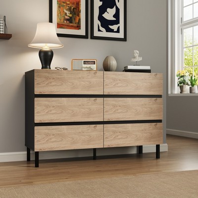 Sideboard 62.9", White Buffet Cabinet with 9 Drawers, Modern Storage for Living Room, Bedroom and Kitchen