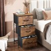 Aoibox 3 Drawer Fabric Storage Dresser with Sturdy Steel Frame Wood Top and Easy Pull Handle for Bedroom Entryway Closet - 2 of 4