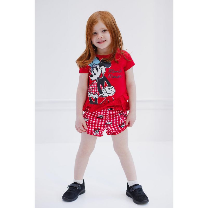Disney Minnie Mouse T-Shirt and Shorts Outfit Set Infant to Little Kid, 3 of 7