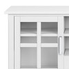 60" Solid Wood TV Media Stand with Tempered Glass Doors, Adjustable Shelves, Two Drawers and Cord Management for Living Room and Bedroom - 2 of 4
