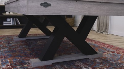 Kirkwood 90" Pool Table - Antique Gray Finish with Rustic, Modern Design with K-Leg Construction
